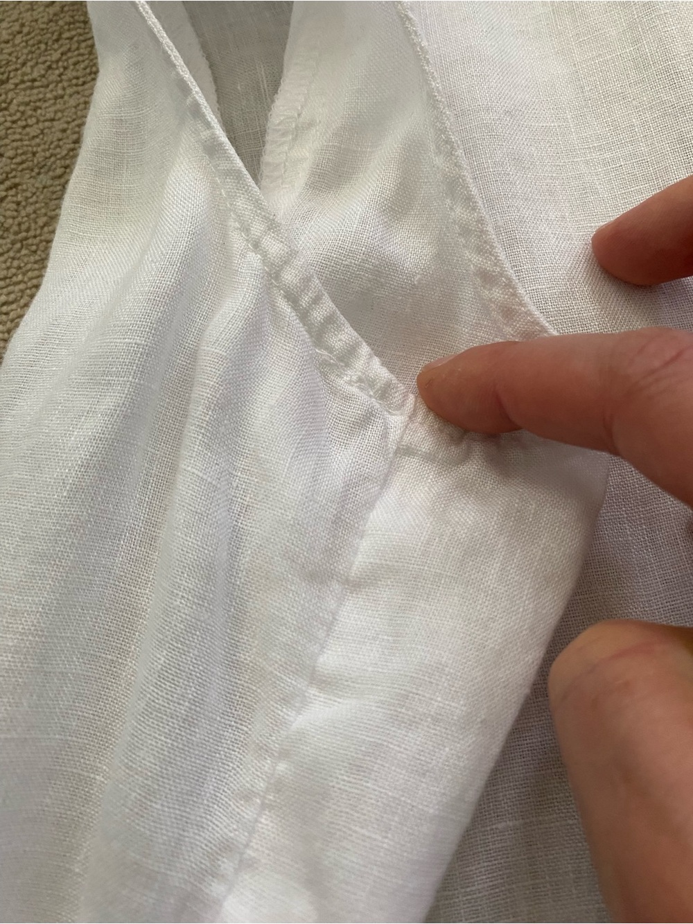 J. Jill Love Linen Peplum Button Down Tunic White Small Mother of Pearl Buttons - Picture 7 of 10